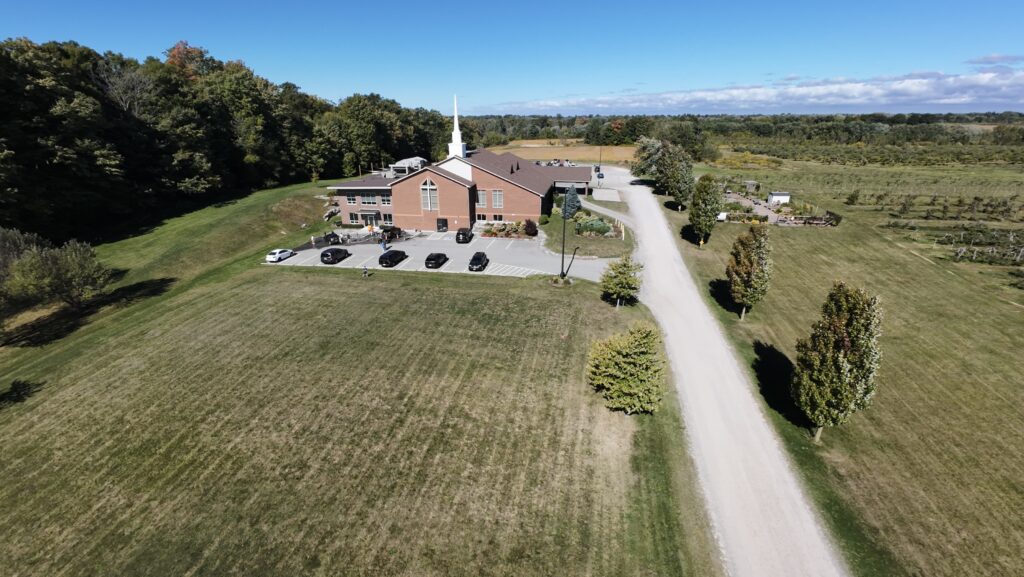 Aerial view of Flamborough Baptist Church today